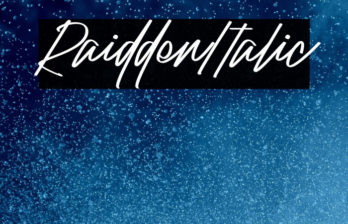 Raidden Italic Example 1
