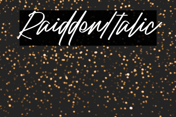 Raidden Italic Example 2