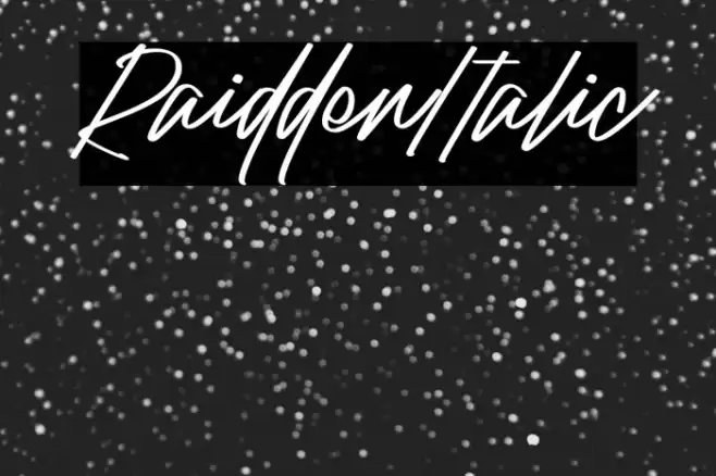 Raidden Italic Font examples