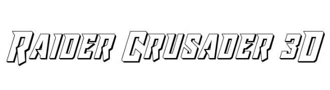 Raider Crusader 3D  Frei Schriftart Herunterladen