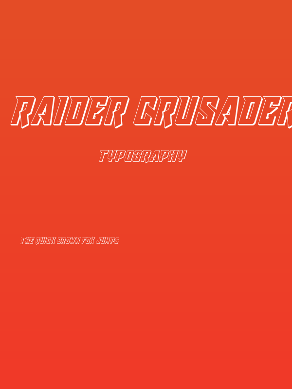 Raider Crusader 3D Poster