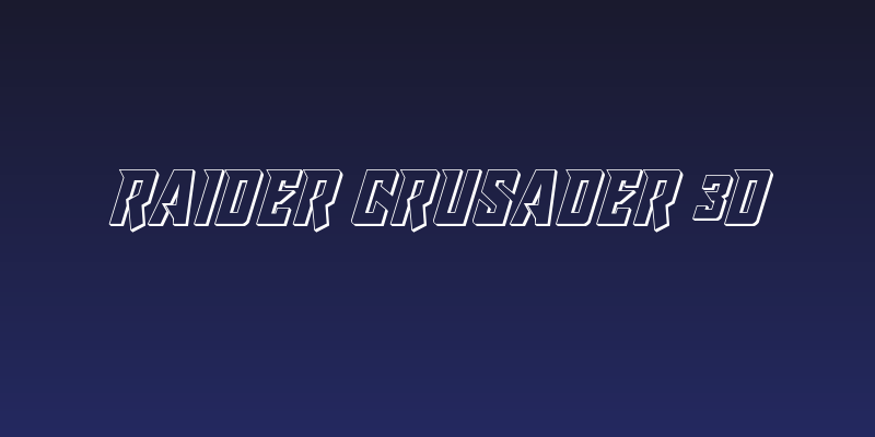 Raider Crusader 3D Social Header