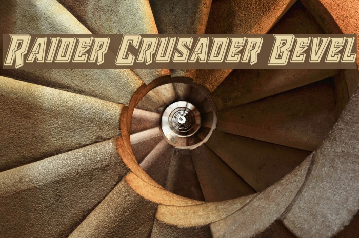 Raider Crusader Bevel Font examples