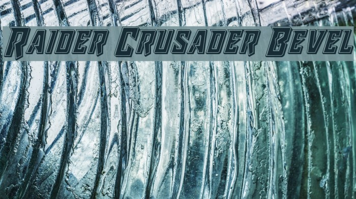 Raider Crusader Bevel Font examples
