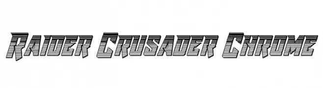 Raider Crusader Chrome  Frei Schriftart Herunterladen