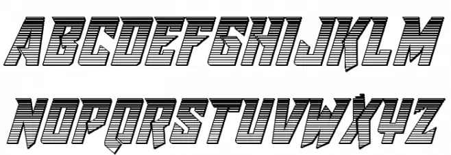 Raider Crusader Chrome Font Litere mari