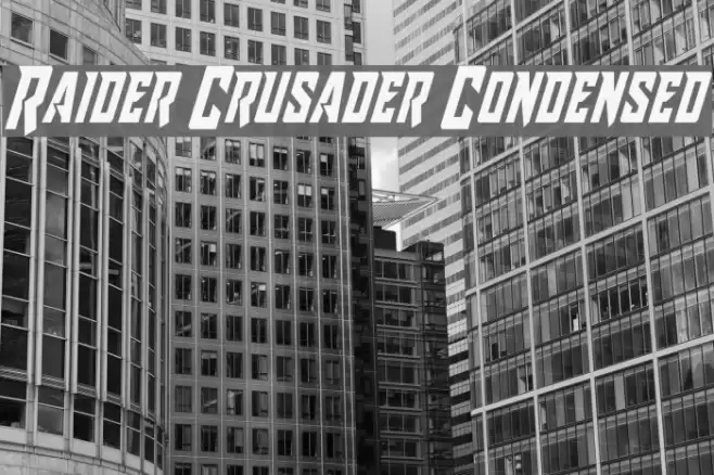 Raider Crusader Condensed Font examples