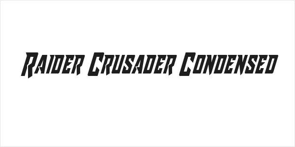 Raider Crusader Condensed Logo
