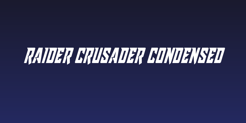 Raider Crusader Condensed Social Header