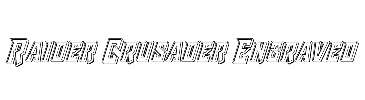Raider Crusader Engraved फ़ॉन्ट