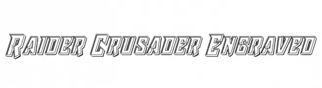 Raider Crusader Engraved  Frei Schriftart Herunterladen