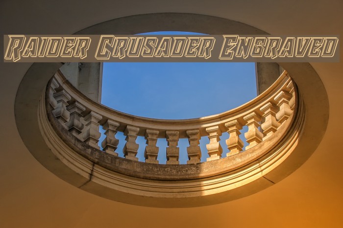 Raider Crusader Engraved Font examples