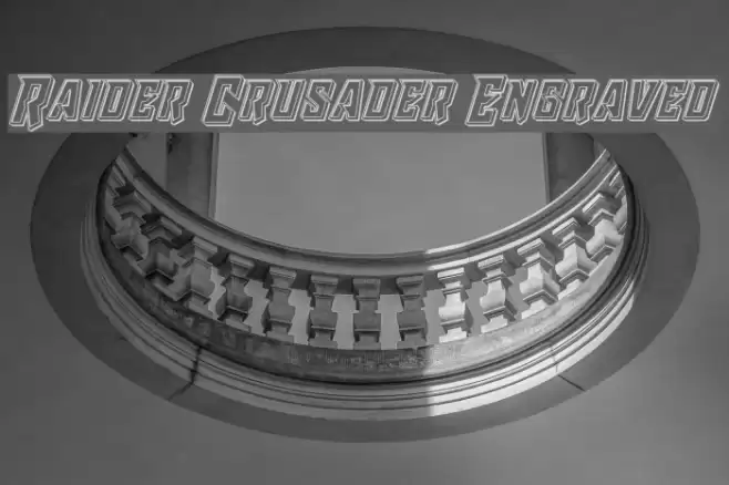 Raider Crusader Engraved Font examples