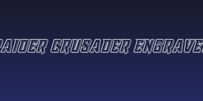 Raider Crusader Engraved Social Header