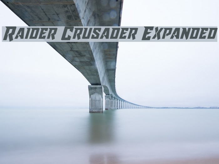 Raider Crusader Expanded Font examples