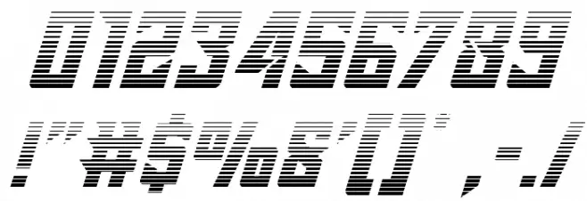 Raider Crusader Gradient Font OTHER CHARS
