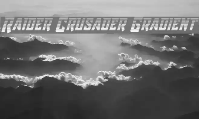 Raider Crusader Gradient Font examples