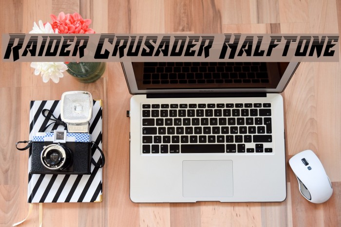 Raider Crusader Halftone Font examples
