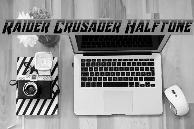 Raider Crusader Halftone خط examples