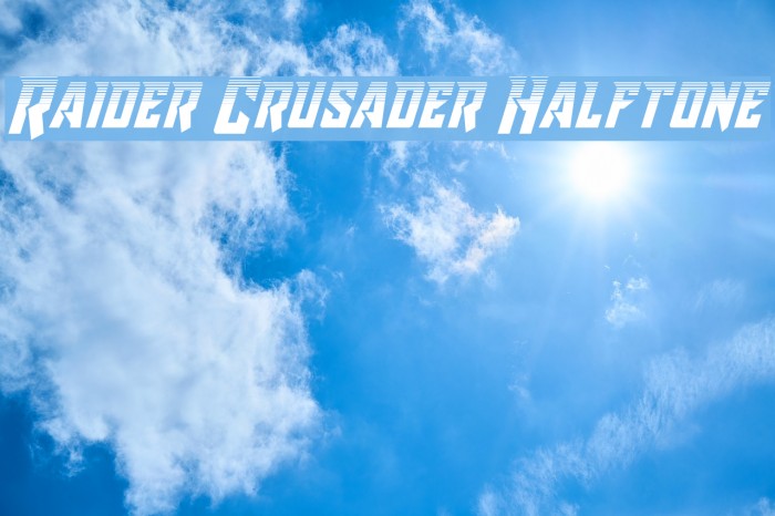 Raider Crusader Halftone Font examples