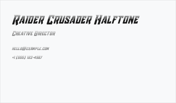 Raider Crusader Halftone Business Card