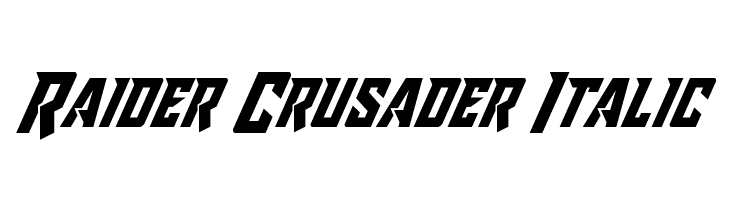Raider Crusader Italic फ़ॉन्ट