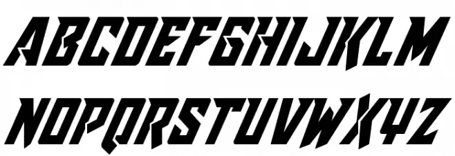 Raider Crusader Italic Font Litere mari