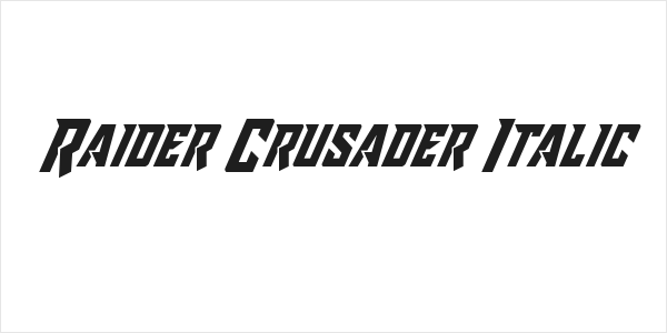 Raider Crusader Italic Logo
