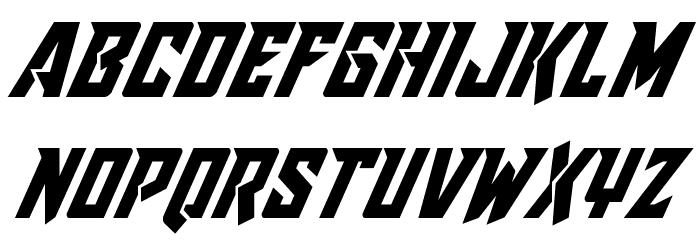 Raider Crusader Italic Font LOWERCASE