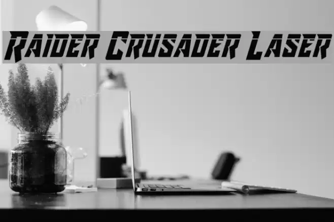 Raider Crusader Laser Font examples