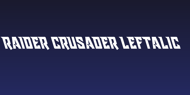 Raider Crusader Leftalic Social Header