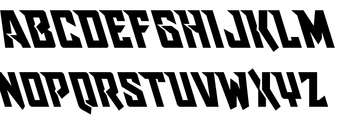 Raider Crusader Leftalic Font LOWERCASE