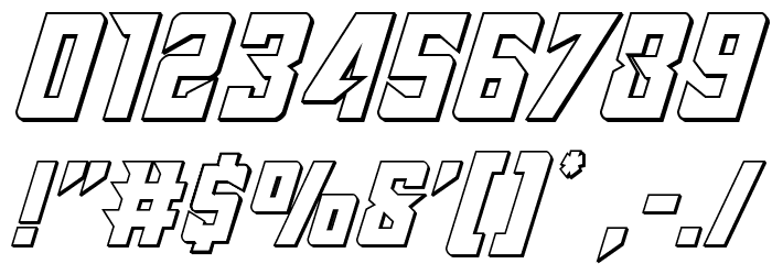Raider Crusader Outline Font OTHER CHARS