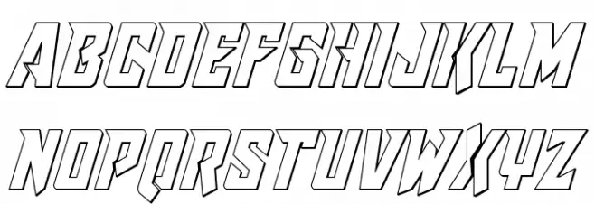 Raider Crusader Outline Schriftart Groß