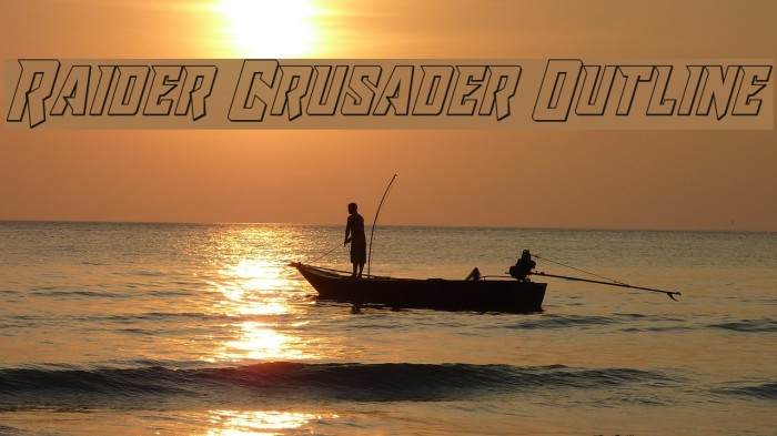 Raider Crusader Outline Font examples