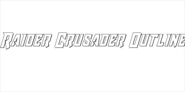 Raider Crusader Outline Logo