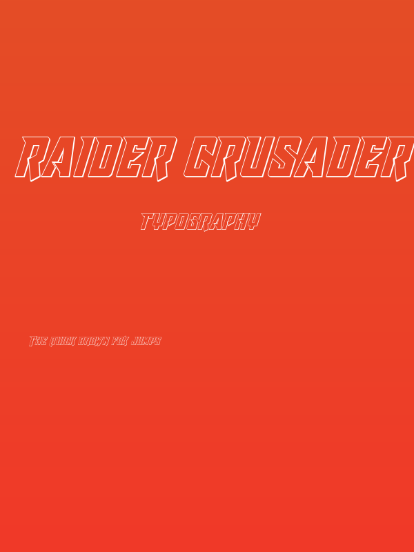 Raider Crusader Outline Poster