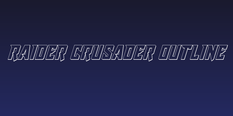 Raider Crusader Outline Social Header