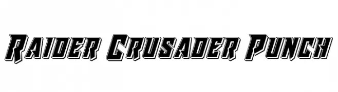 Raider Crusader Punch  Fuentes Gratis Descargar