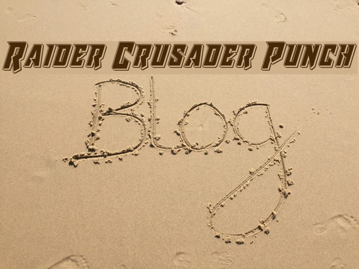 Raider Crusader Punch Font examples