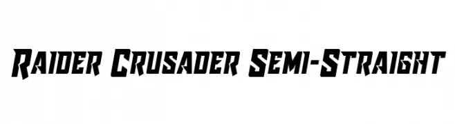 Raider Crusader Semi-Straight  Frei Schriftart Herunterladen