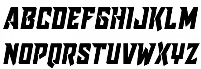 Raider Crusader Semi-Straight Schriftart Groß