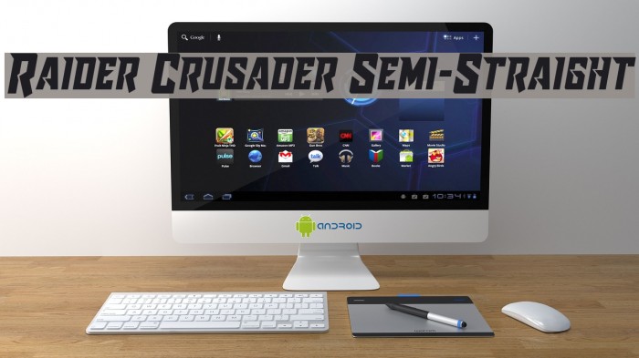 Raider Crusader Semi-Straight Font examples