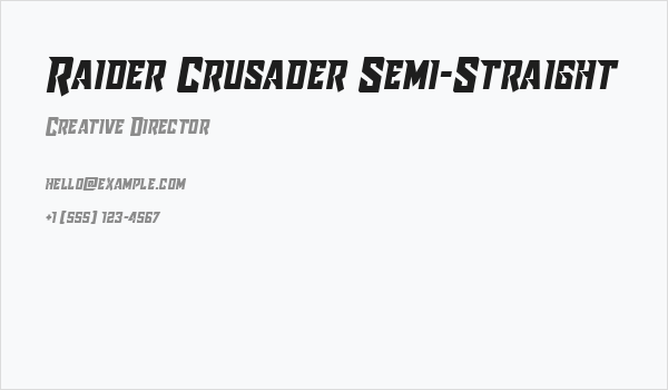 Raider Crusader Semi-Straight Business Card