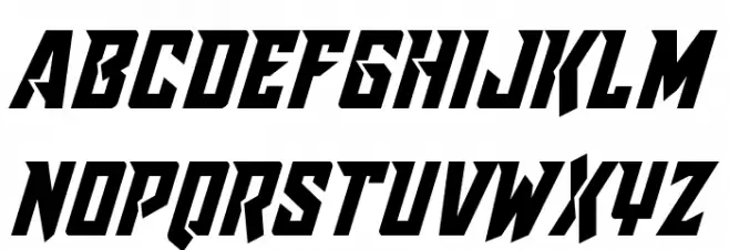 Raider Crusader Shift Down Font Litere mari