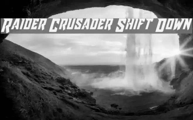 Raider Crusader Shift Down Font examples
