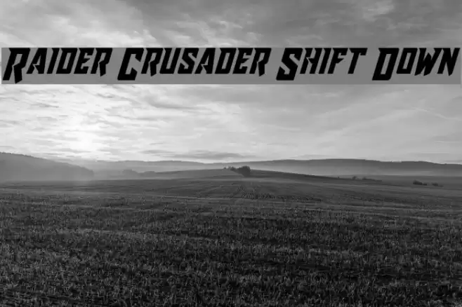 Raider Crusader Shift Down Font examples