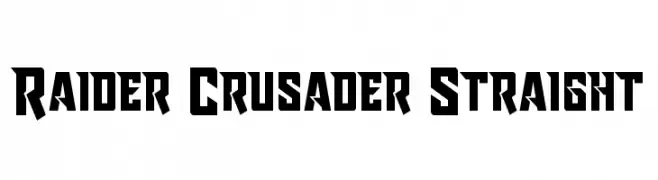 Raider Crusader Straight  フリーフォントのダウンロード