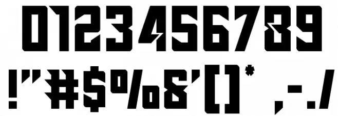 Raider Crusader Straight Font OTHER CHARS