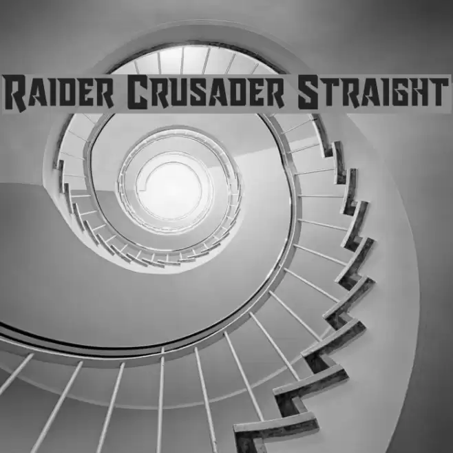 Raider Crusader Straight Font examples